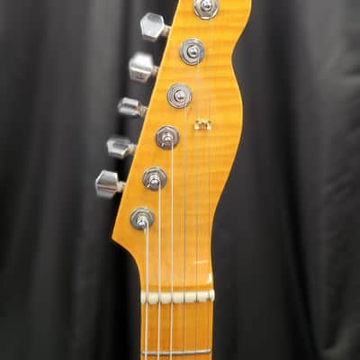 Partscaster Telecaster - Orange w/ Flame Maple Neck image 6