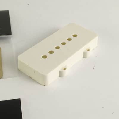 2 Made in USA Genuine Fender Jazzmaster Metal Pickup Shields + Parchment JM Cover image 5