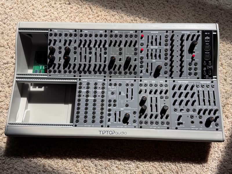 Behringer System 100 Clone with TipTop Audio Mantis Case and Carry Backpack System 100 Full Build 2025 - Gray image 1