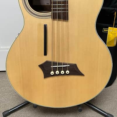 Warwick Rockbass Alien Deluxe 4 String Acoustic Electric Bass - Natural image 2
