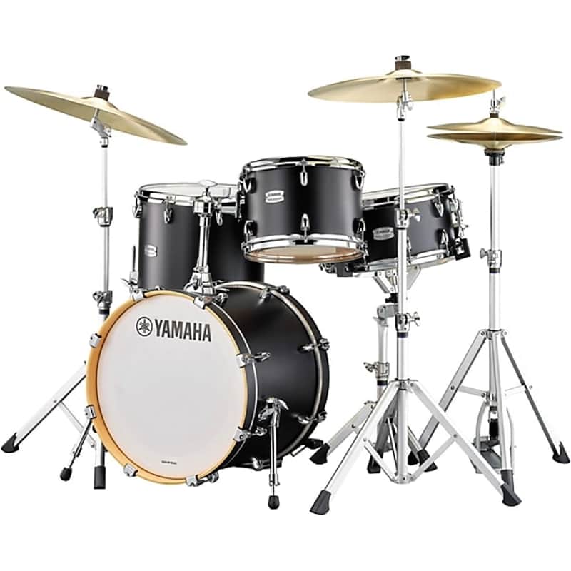 Yamaha Tour Custom Maple 3-Piece Shell Pack With 18" Bass Drum 2024 - Licorice Satin (NEW ARRIVAL) image 1