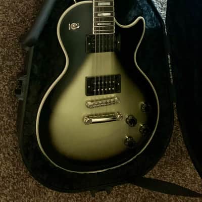 Epiphone Adam Jones Signature '79 Les Paul Custom Antique Silverburst electric guitar with ohsc image 12