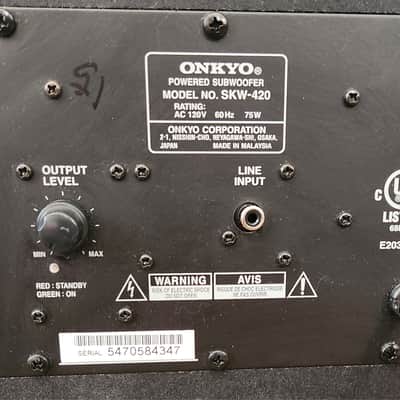 Onkyo Onkyo SKW-420 Active Powered Subwoofer 90s - Black wood image 5