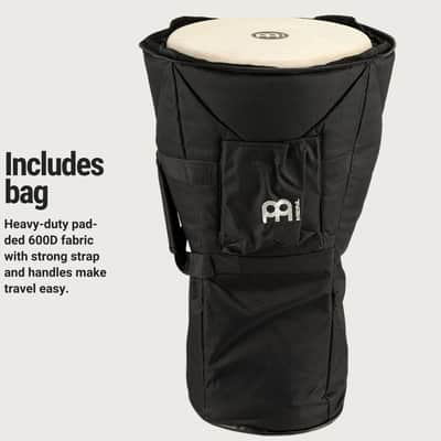 Meinl Percussion ADJ3-XL+BAG African Style Rope Tuned 13" Wood Djembe with Bag, Brown/Black (VIDEO) image 5