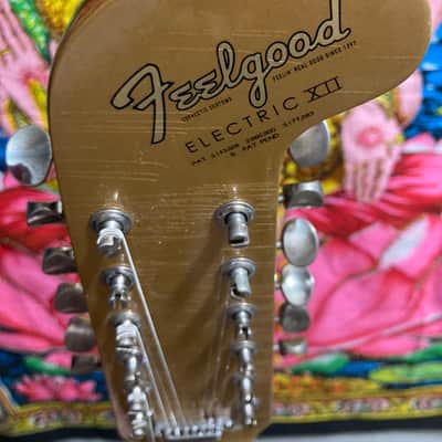 Feelgood 12 String Jazzmaster Electric XII Custom Build- Aztec Gold Nitro RELIC by Copacetic Customs image 14