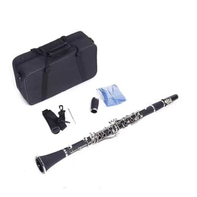 17-Key Bb Student Clarinet – School Band Beginner Kit with Case & 10 Reeds image 1