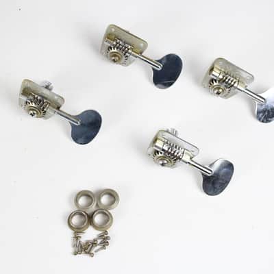 1966 Vintage Fender Jazz Bass LOLLIPOP Chrome Tuners with Bushings & Screws CLEAN 1960's Precision Telecaster image 5