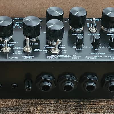 DemonFX Demonfx SIM-AMP High Quality Simplifier Bass Station Preamp Simulator, Power Amp SIM, Stereo Cab SIM & DI Out for Electric Bass 2025 - Black image 2
