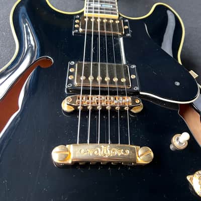 1983 Yamaha SA-2100 Semi-Hollow Electric Guitar – Black – Made in Japan – Original Hard Case image 12