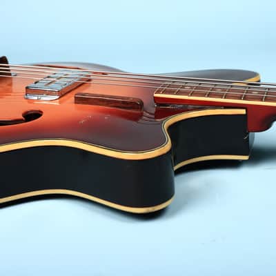 Vintage 1960's Bruno Royal Artist Hollow Body Bass Guitar image 10