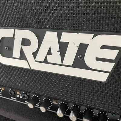 Crate GX-130C 130w head w/matching GS-412SS 200w 4x12 cabinet, 1994 black ozite halfstack, Made in USA *OSDM HOLY GRAIL* image 7