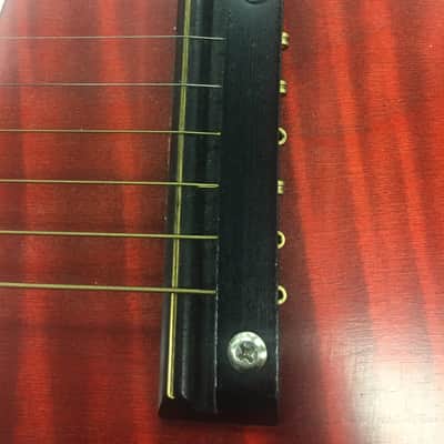 Harmony Stella H933 F-70 Acoustic guitar 1960's Dark Red Burst image 9