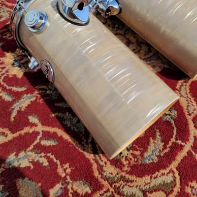 DW Collector's Series Maple Standard Rata Toms 4pc - 12x6, 14x6, 16x6, 18x6 - Creme Oyster (C013-11) image 13