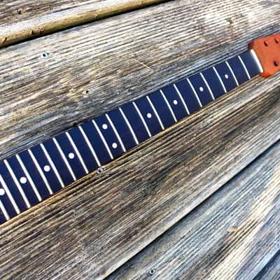 Telecaster snakehead neck, flamed roasted maple, 22 frets, leveled and polished, 9,5" radius image 5