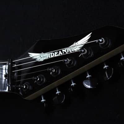 Custom Painted And Upgraded Dean Custom Zone Guitar - Aged and Worn With Graphics And Reverse Headstock image 11