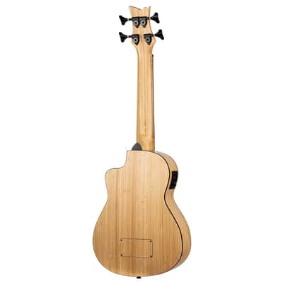 Ortega RUNAB-UB Bamboo Series Solid Bamboo Top & Neck Short Scale 4-String Acoustic-Electric Uke Bass w/Deluxe Gig Bag image 7