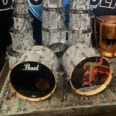 Pearl - Music City Custom, Reference Series 12 Piece Shell Bank Set. David Frangioni, Modern Drummer Collection, Carl Palmer. Platinum Smoke Marine image 1