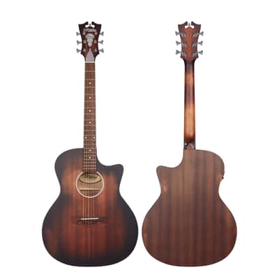 D'Angelico DAPLSG200AGDCP PREMIER GRAMERCY LS Grand Auditorium Single Cutaway Mahogany Scarf Neck 6-String Acoustic-Electric Guitar image 1