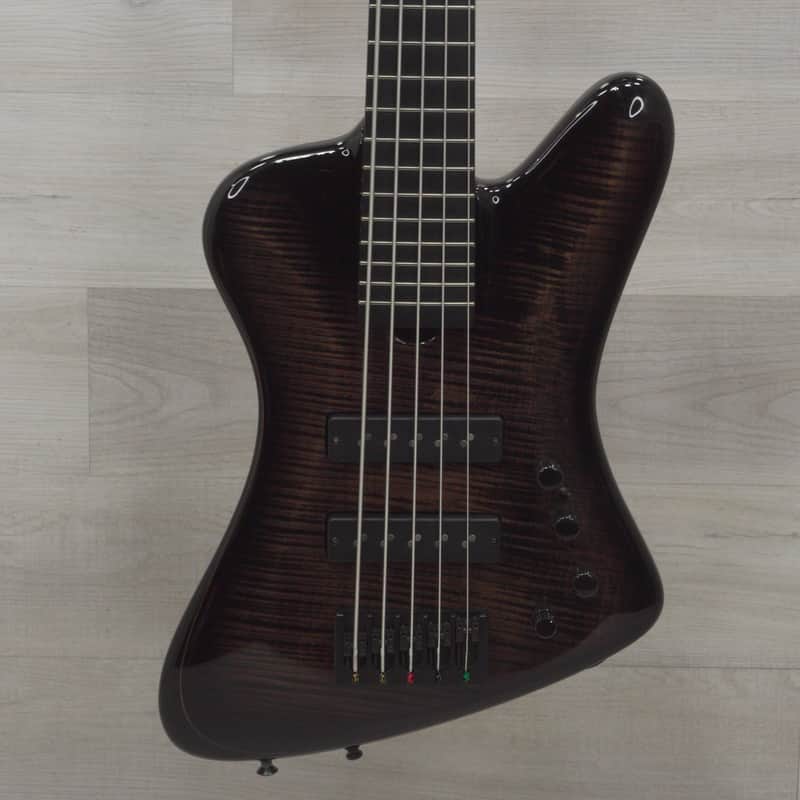 Roscoe  TB-3005 Bass Guitar - Trans Black image 1