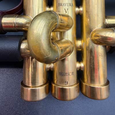 Harrelson Bravura V Bb Trumpet | 1GLT Lightweight Gold Brass Bell | VGR | Raw Brass image 5