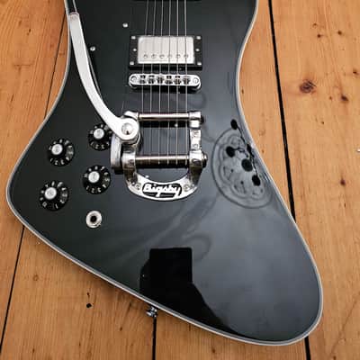 Custom Left handed black Firebird with bigsby & Tonerider alnico 2 classic humbuckers - Black image 1