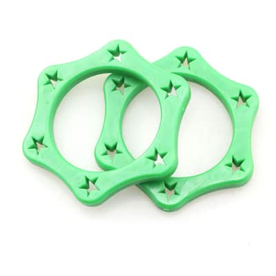 Microphone Protection Ring 4Pcs Rubber Microphone Protection Ring Antirolling Protective Sleeve For Handheld Microphones,Fits Standard Size Wireless Microphone (Green, Orange) image 2