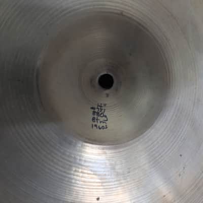 Used Zildjian 14" A. Zildjian '60s Stamp Hi-Hat Cymbals (Pair) image 5