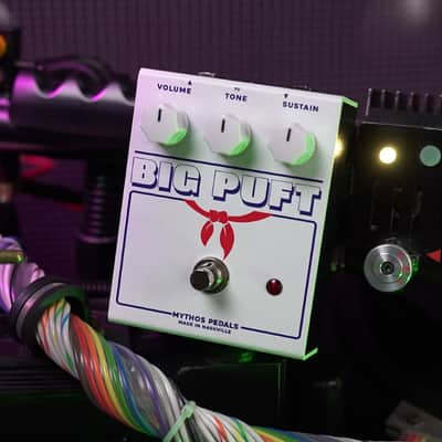 Mythos Pedals Big Puft Fuzz Effects Pedal - OG White Finish image 1