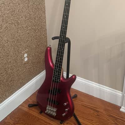 2004 Ibanez  SR300 DXF SoundGear Fretless - 4 String Bass Guitar 2004 Candy Apple Red image 3