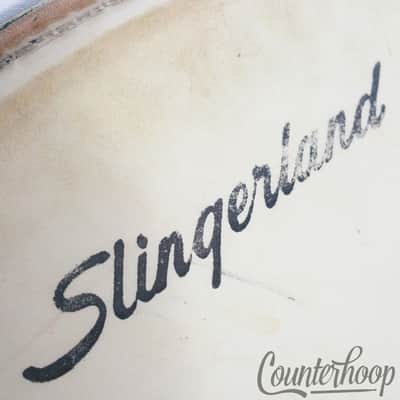 Slingerland 22" Bass Drum Head 60s-70s Niles White Coated Batter Ink Script Logo image 2