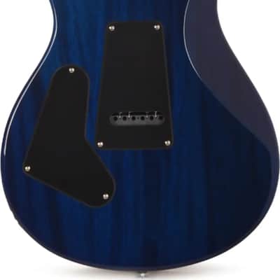 PRS SE Custom 24-08 Quilt Electric Guitar, Ebony Fingerboard, Lake Blue image 3