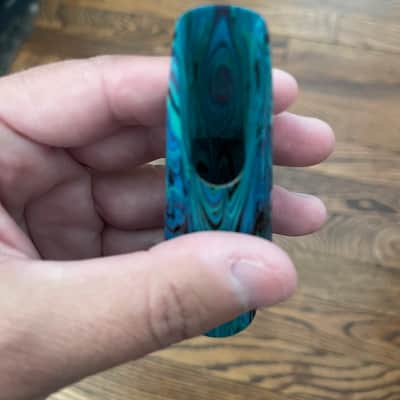 Arnold Montgomery (AM) Hard Rubber Alto Sax Mouthpiece Luna 7 - Blue Marble image 8