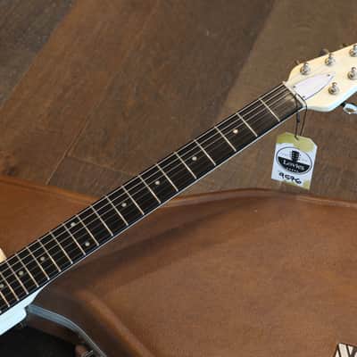 1970's Ovation Breadwinner Early Model w/ Side Jack Electric Guitar White + OHSC image 7