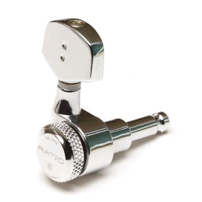 3+3 Ratio Electric Locking Machine Heads (PRL-8311, 8322, 8331, 8341, 8351) - Black / Vintage image 4