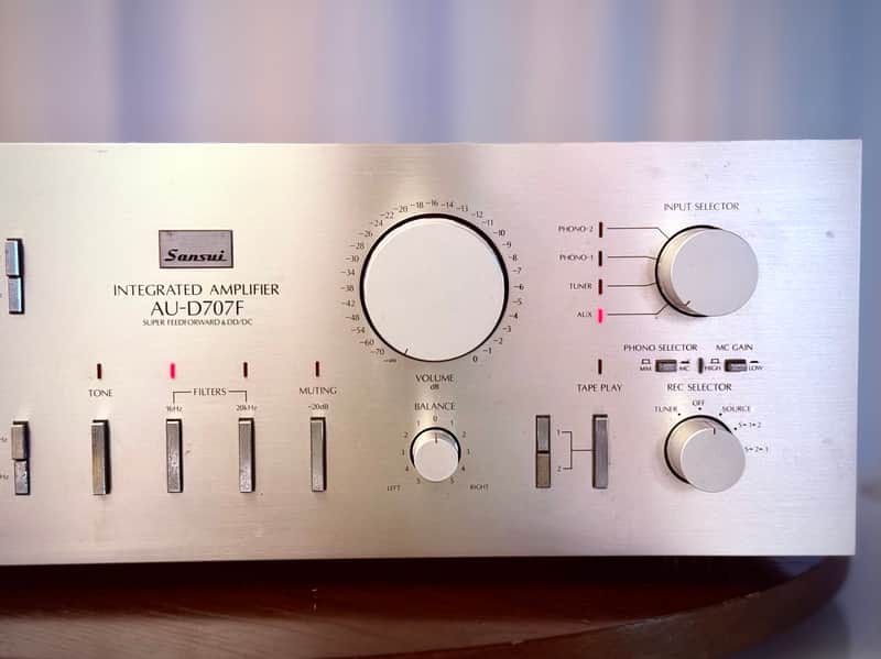 SANSUI AU-D707F シルバー ステレオアンプ メンテナンス施工済み SANSUI AU-D707F EXTRA ステレオアンプ メンテナンス施工済み - メルカリ