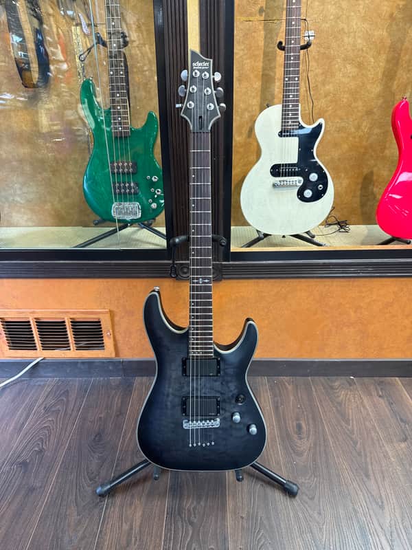 Schecter C-1 Platinum with Rosewood Fretboard 2014 - Present - See-Thru Black Satin image 1