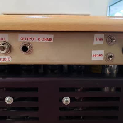 Fuchs - ODS - 100 Watt - Natural Wood Head with Matching Wood 1x12 Cab with OEM EVM12L.  Includes amp flight case, original amp/speaker cab vinyl covers and original foot switch. image 12