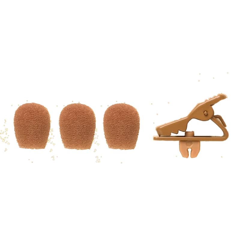 Shure RPM153 Collar Clip and 3 Windscreens for MX153 Earset Microphone image 1