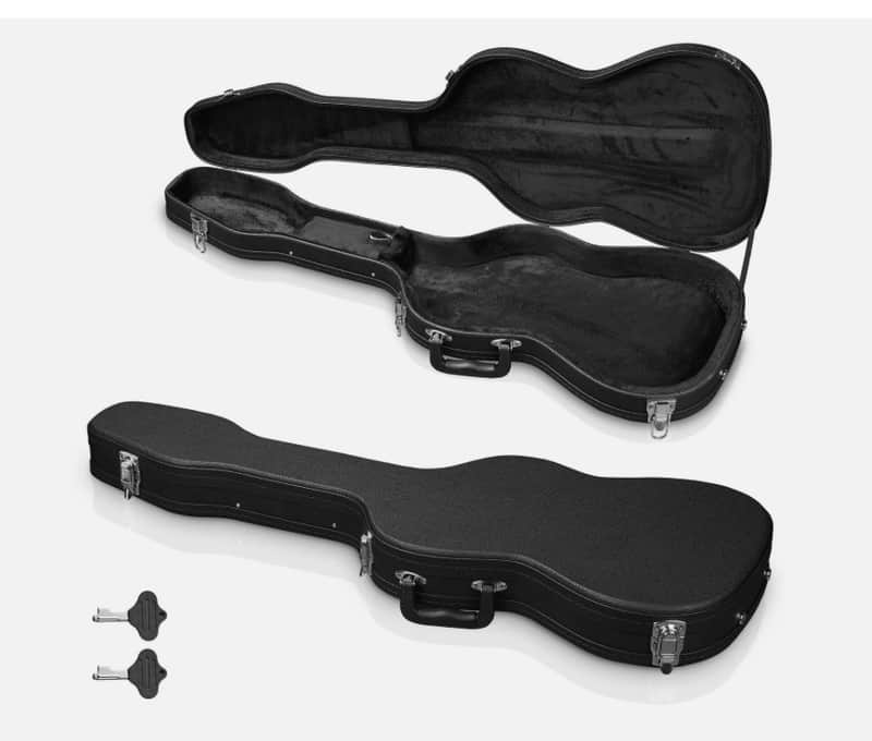 Electric Guitar Hard Case for Stratocaster Style Guitars – Wooden Hard Shell with Plush Interior image 1
