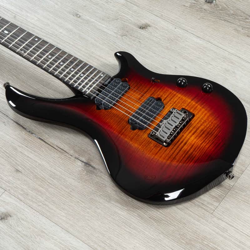 Mint Sterling by Music Man MAJ270X Majesty 7 John Petrucci 7-String Guitar, Flame Maple Top, Tiger Eye image 1