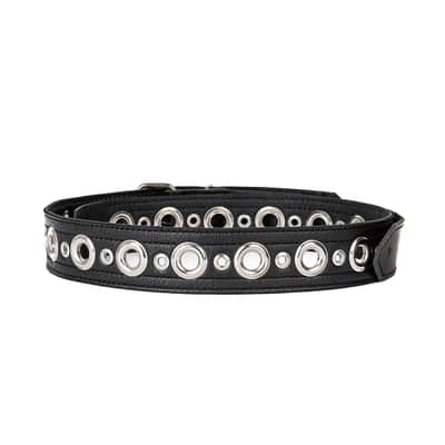 Al Bane For Leather - Tormentor 2" Premium Leather Guitar Strap - Black/Black/Silver image 6