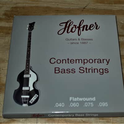 Hofner Contemporary FLAT Wound Short Scale Bass Strings Set of 4 Violin Beatle & Club image 1
