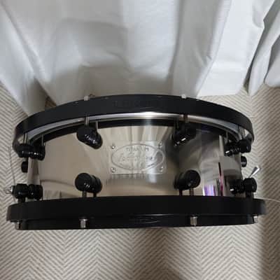 Kitano Takumi model 3mm thick Titanium w/ Titanium hoops snare drum 14x5.25 image 1
