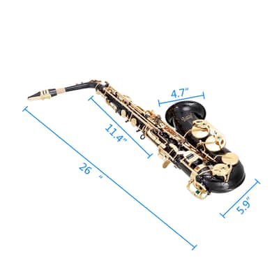 Glarry Alto Saxophone E-Flat Alto SAX Eb with 11reeds, case, carekit, for Students and Beginners 2020s - Black image 8