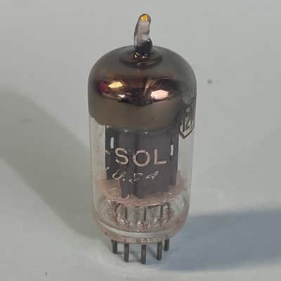 1954 Tung Sol 12AU7 ECC82 Vintage USA Long Ribbed Plate D Getter Tube! T160 image 2