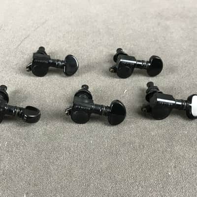 2000's Era Grover USA Mini Rotomatic Black Guitar 5 In Line Tuners Tuning Pegs Machine Heads image 1