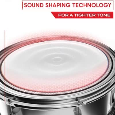 10 Inch Clear Tom Drum Head | 2 Ply Synthetic Film Percussion Skin | Sound Shaping Overtone Control | Acoustic Drum Kit Accessory image 3