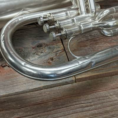 Lyon & Healy American Professional Baritone Euphonium Antique Vintage Silver image 10