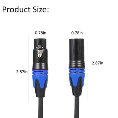 (5FT / 1 Pack) 1 Male to 2 Female XLR Y Splitter Micrphone Cable, 3pin Male to Dual Female Y-Splitter Balanced Mic Audio Cables for Stereo Mic image 2