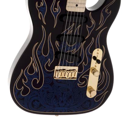 FENDER - James Burton Telecaster  Maple Fingerboard  Blue Paisley Flames - 0108602888 image 5